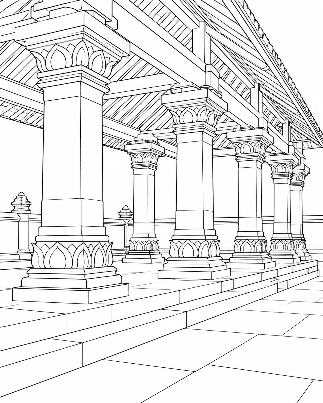 Decorative Arch Pattern Coloring Page