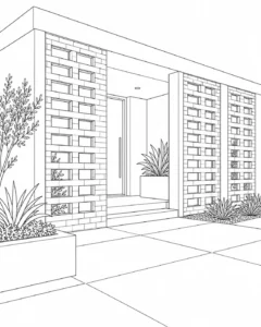 Decorative Column Pattern Coloring Page