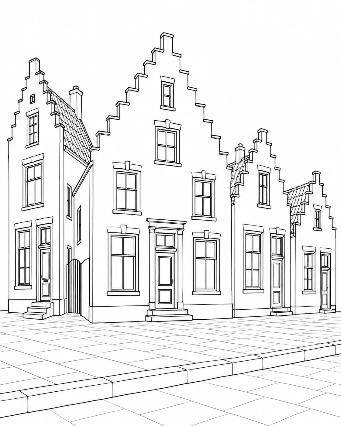Printable Detailed Window Pattern Coloring Sheet