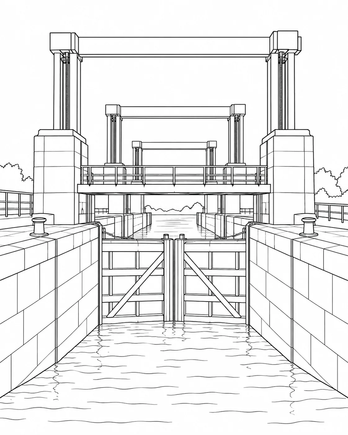 Detailed Window Pattern Coloring Page