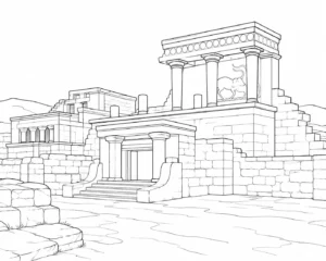 Famous Bridge Scene Coloring Page Set 2