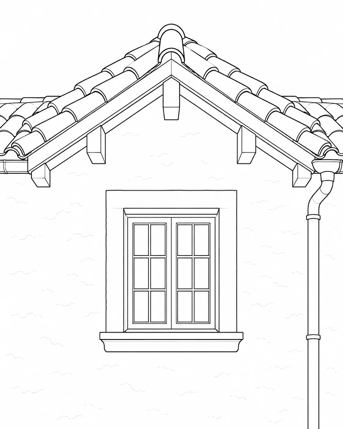 Historic Doorway Scene Coloring Page Set 2