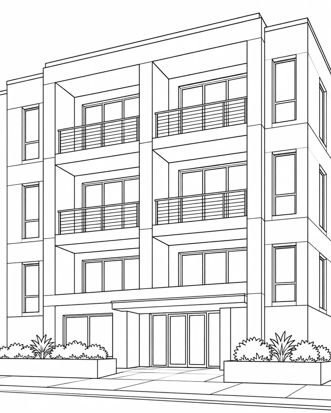 Detailed Intricate Architecture Pattern Coloring Page