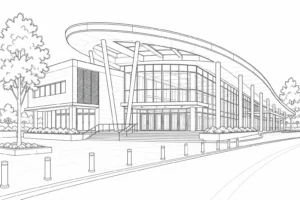 Modern Design Landmark Coloring Page