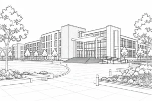 Free Printable Modern Terrace Home Coloring Page