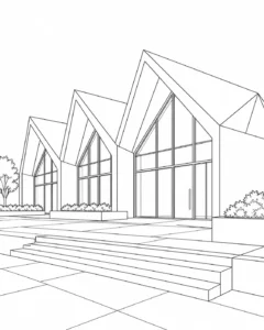 Printable Patterned Architectural Detail Coloring Sheet