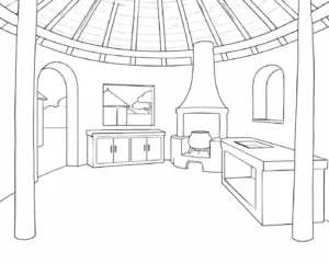 Free Printable Quiet Study Room Coloring Page
