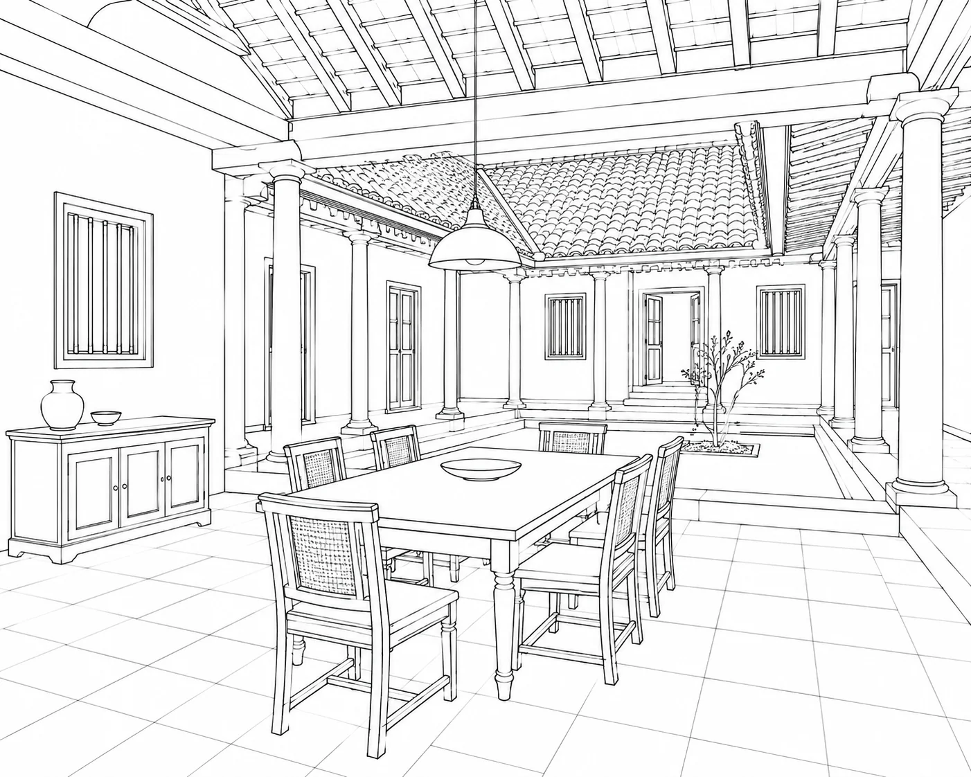 Printable Reading Nook Coloring Sheet